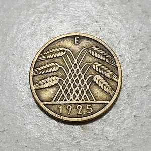 WEIMAR REPUBLIC (GERMANY) / TEN REICHSPFENNIG COIN 1925 E (MULDENHÜTTEN MINT) - Picture 1 of 2