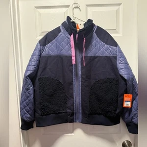 Bass Outdoor Purple Women’s Quilted-trim Zip Bomber Jacket XL - Picture 1 of 7