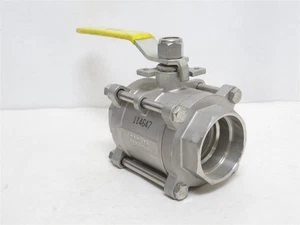 239947 Old-Stock; MFG- 86A-208-01 Full-Port Ball Valve; SS-316; 2" FNPS 1000WOG - Picture 1 of 6