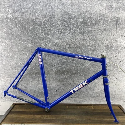 Vintage Trek 1000 Aluminum Frame 57 cm 126 mm CrMo Fork 6061-T6 Blue USA 90s - Image 1 of 4