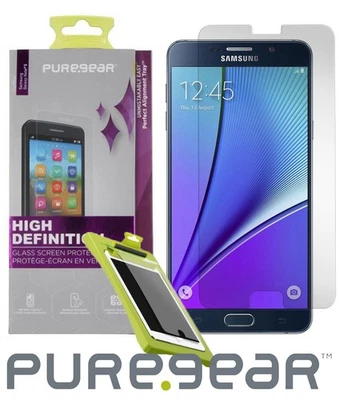 PUREGEAR PURETEK HARD TEMPERED GLASS SCREEN PROTECTOR FOR SAMSUNG GALAXY NOTE 5 - Image 1 of 4