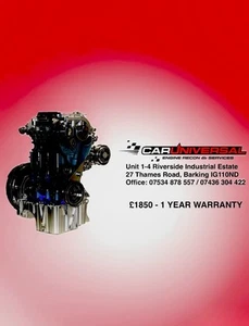 Fully Reconditioned Ford Fiesta 1.0 Bare Engine SUPPLY&FIT service 12-19 in EXC! - Picture 1 of 2