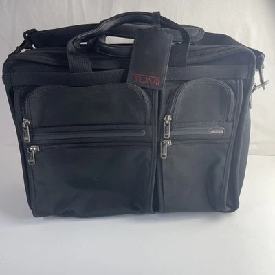 Tumi Alpha Ballistic Nylon Laptop Bag Briefcase Black Expandable 26141DH - Image 1 of 4