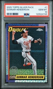 2025 Topps 1990 Topps Baseball #T90C-1 Gunnar Henderson paquete plateado PSA 10 - Imagen 1 de 2