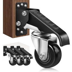 Kit de ruedas de banco de trabajo retráctiles, ruedas de bancos de trabajo de alta resistencia con 700 libras... - Imagen 1 de 6