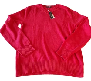 Christopher Fischer 100% Kaschmir rot V-Ausschnitt Pullover Herren Gr. M Neu mit Etikett super weich - Bild 1 von 12