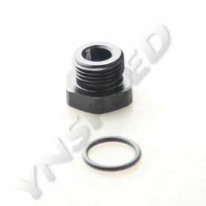 8AN AN-8 Flare Plug Aluminum Fitting Adapter With O Ring Seal -8AN Plug Black - Picture 1 of 5