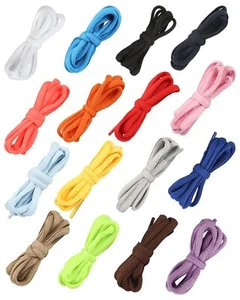 16 pares de cordones ovalados para zapatos, semicirculares, 1/4" 23"-78" - Picture 1 of 6