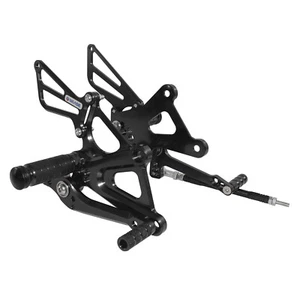 Black Adjustable Rearset Footrests For HONDA CBR250R 11-15 CBR300R CB300F 15-22 - Picture 1 of 8