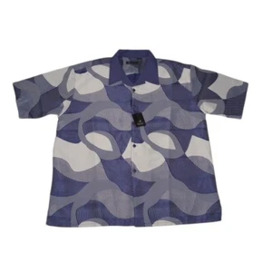Montique Men's 3XL Shirt New With Tags Purple Button Up Short Sleeve - Picture 1 of 8