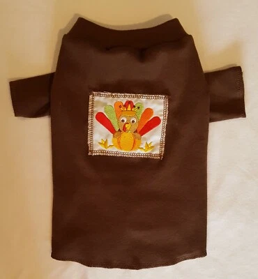 LLDOGCLOTHES Pumpkin Turkey Brown Knit Shirt Dog Puppy Clothes Pet Apparel XXXS - Large