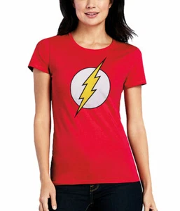 DC Comics Flash Logo Symbol Junior Women's T-Shirt - Picture 1 of 1