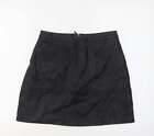 New Look Womens Black Polyurethane Mini Skirt Size 10 Zip