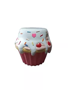 NEW Valentines Day Pink Strawberry Cupcake Stool Tik Tok Viral Food Decor - Picture 1 of 1