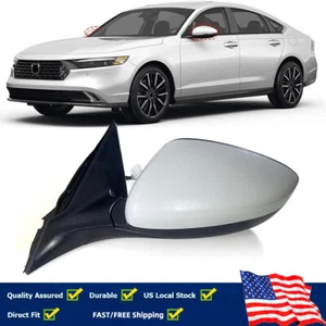 Left Side Mirror For Honda Accord 2023-2025 White Manual Fold Driver Assembly - Picture 1 of 7