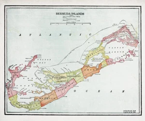 Mapa de las Islas Bermudas 1894 - Imagen 1 de 3