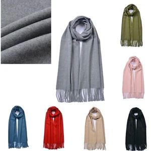 Unisex Boutique weich und kuschelig schmal einfach Kaschmirmischung Quaste Winter Schal - Bild 1 von 19