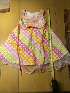 RARE EDITIONS PASTEL LACE SPECIAL OCCASION/EASTER DRESS GIRLS SIZE 24 MONTHS - Picture 1 of 9