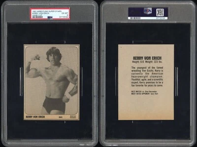 PSA 6 1981 Superestrellas de lucha libre corte a mano Kerry Von Erich POP1 solo 2↑ Foto 1 de 2