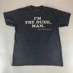 Big Lebowski Ripple Junction I'm The Dude Man Gray Short Sleeve Shirt Mens Large - Picture 1 of 4