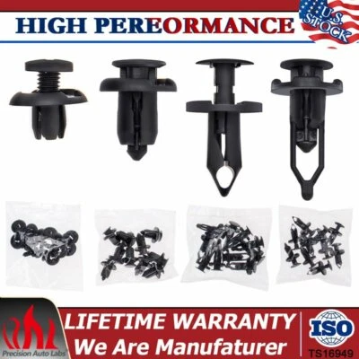 Universal 40pcs Plastic Fender Clip,Push Bumper Fastener Rivet Trim Clips for GM - Image 1 of 4