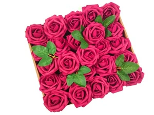 25/50pcs Artificial Foam Roses for Wedding Bouquets DIY Home Party Decoration - Picture 1 of 69