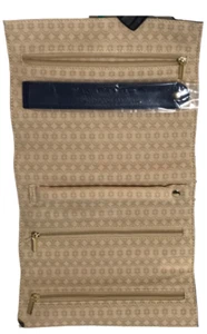 Kieselstein Kunstleder Schmuck Rolle Reise Organizer Blau 14,5 x 3,5 x 1 NEU - Bild 1 von 12