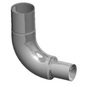 8-5 Inch Chrome 90 Degree Elbow Fits Freightliner With Tapered Top - Bild 1 von 1