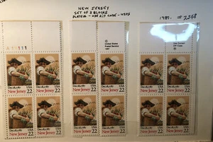 NANEE-B) US #2348, NEW JERSEY,SET OF 3 BLOCKS, PL#-ZIP CODE-USPS- MOGNH,BK162 - Picture 1 of 3