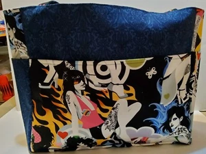 Cartera/bolso de proyecto Alexander Henry XL tatuaje damas entintado hecho a mano viaje 15x18 - Imagen 1 de 5