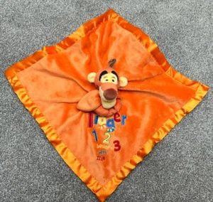 Disney Store Baby Tigger Comforter Orange Soft Toy blankie new rare 123 - Picture 1 of 11