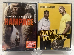 Dwayne “The Rock” Johnson DVD Lot: Rampage & Central Intelligence w/Kevin Hart - Picture 1 of 5
