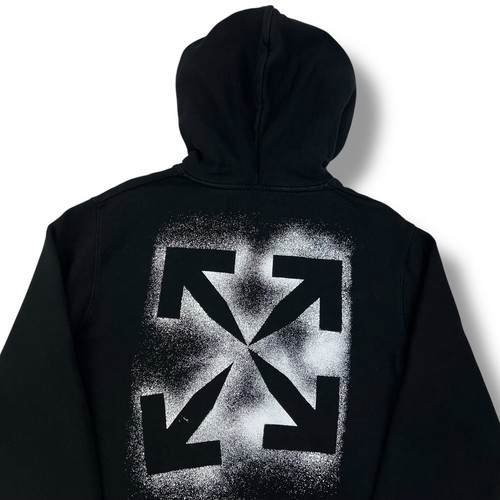 Felpa nera con cappuccio Off White Stencil Arrows