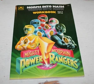 Mighty Morphin Power Rangers Morph into Math Workbook by Golden NEW Vintage - Picture 1 of 6