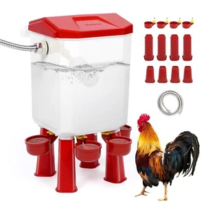 Automatic Chicken Waterer with Float-Controlled System, Standing Poultry Wate... - Picture 1 of 6