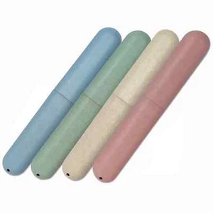 4 x Eco Wheat Straw Toothbrush Travel Covers ~ Eco Holder, Store Clean Brushes - Picture 1 of 6