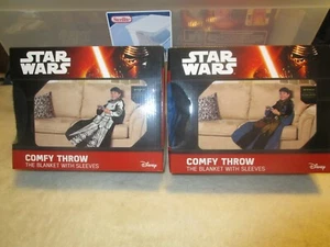 Set of 2, Disney Star Wars Comfy Throw Blanket w/ Sleeves, Storm Trooper/Chewbac - Picture 1 of 6