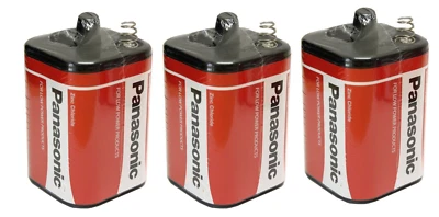3X 6 VOLT PANASONIC 6V BATTERY 996 PJ996 908 908S 4R25RZ/B TORCH LANTERN -  - Image 1 of 3