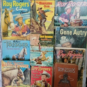 VTG ROY ROGERS TRIGGER GENE AUTRY JOHN PAYNE ACTIVITY - COMIC BOOK - BOOK LOT  - Picture 1 of 12