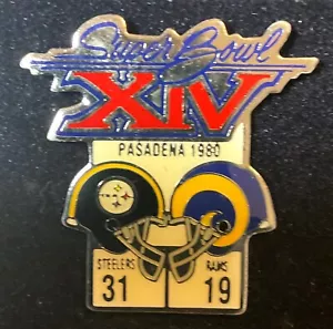 NFL Super Bowl XIV 14 Pasadena 1980 Steelers vs Rams Starline Anstecknadel - Bild 1 von 2