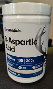 BUCKED UP Essentials D-Aspartic Acid DAA, 10.6 oz (300 g) SEALED-100 3g servings