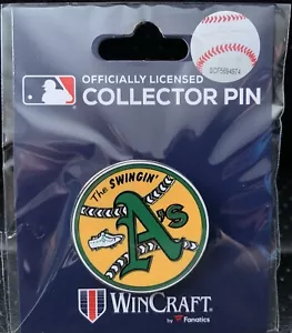 OAKLAND ATHLETICS THE SWINGIN' A'S COOPERSTOWN LOGO COLLECTOR PIN - Picture 1 of 1