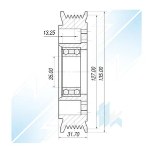 A/C Compressor Pulley for Ford Transit Mk3 2.2 TDCi 1429035 6C1119D649AA - Picture 1 of 1