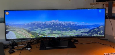 Dell UltraSharp U4919DW 49 Zoll, IPS LED Dual-QHD-Monitor - Schwarz/Silber - Bild 1 von 2