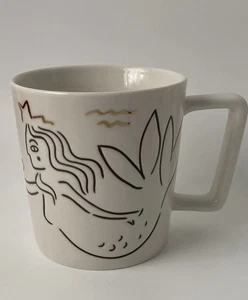 Starbucks Mermaid Engraved 12 Oz 3 D Coffee Mug White NWOT - Picture 1 of 7