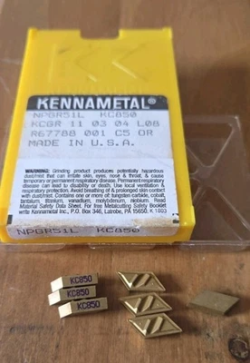 Kennametal NPGR51L KC850 carbide inserts (Set Of 7) - Image 1 of 4