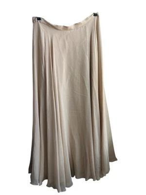 MAXI FALDA VINTAGE JOVANI 12 BEIGE 100% SEDA EVENTO ESPECIAL FIESTA BODA LEER Foto 1 de 4