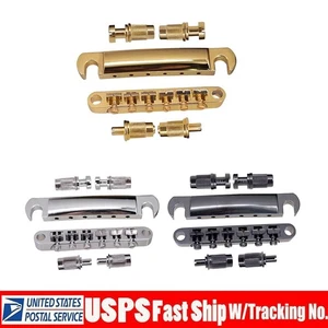 Corde chitarra oro/cromo Tune-O-Matic Bridge set coda per LP Les Paul - Foto 1 di 11