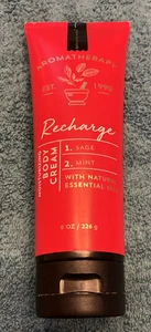 Bath & Body Works Aromatherapy Recharge Sage Mint Body Cream 8 oz Shea Butter - Picture 1 of 2