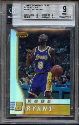 Bowman's Best Kobe Bryant 1996-97 - refractor RC #R23 - BGS 9 como nuevo Foto 1 de 2